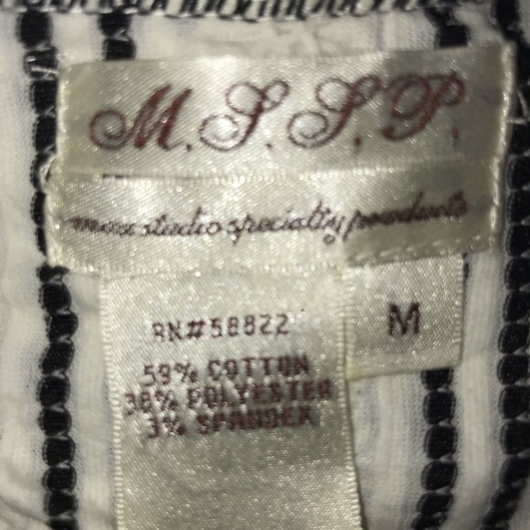 2/$25 MSSP Max Studio Specialty Products Stripe Top M - Picture 7 of 8